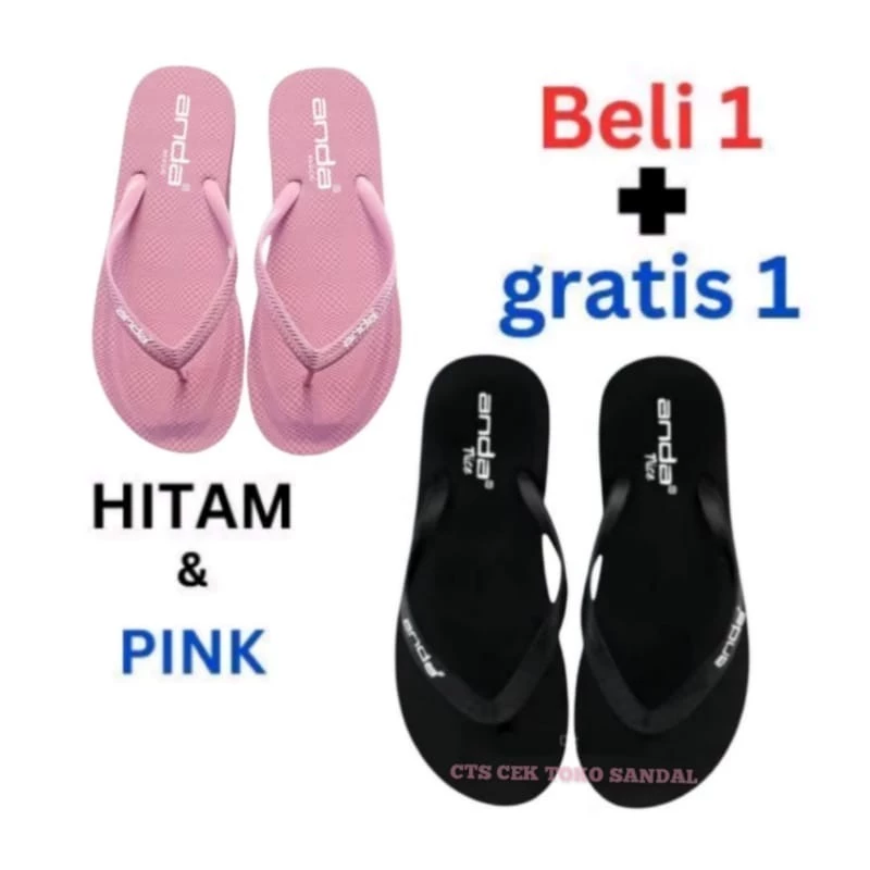 CTS Sandal sendal jepit wanita anda Beli1pasang bonus1pasang simpel keren kekinian murah distro
