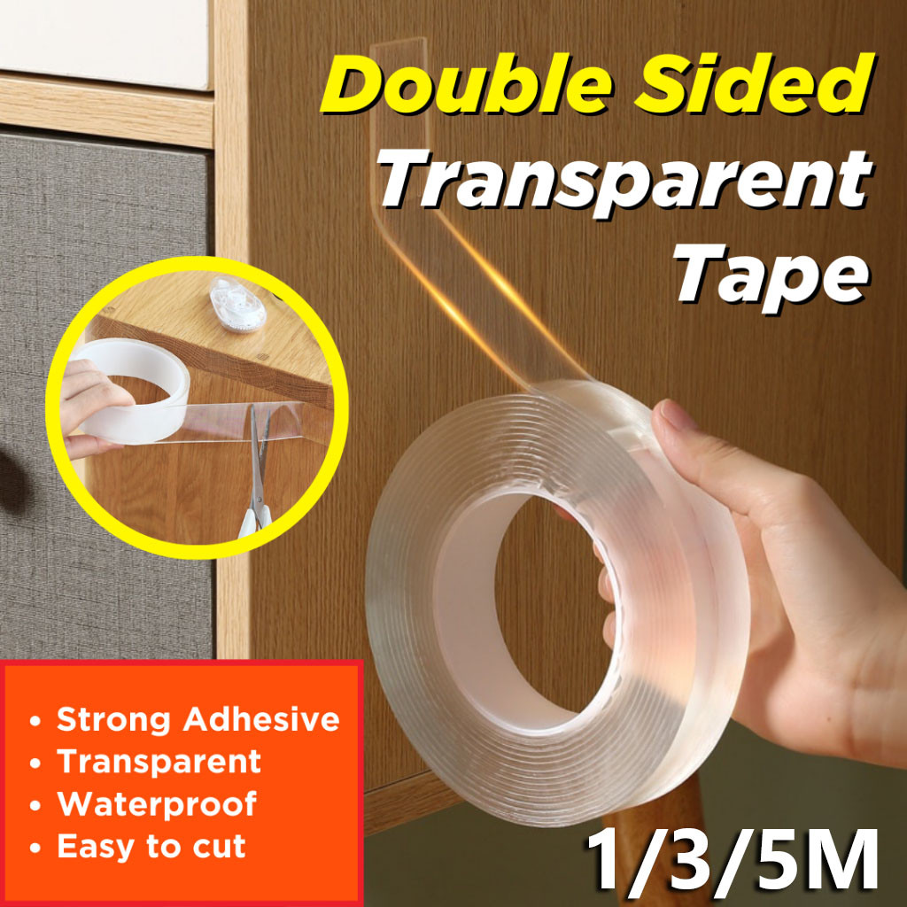 1/3/5M Nano Tape Transparent Double Sided Adhesive Tape Traceless ...