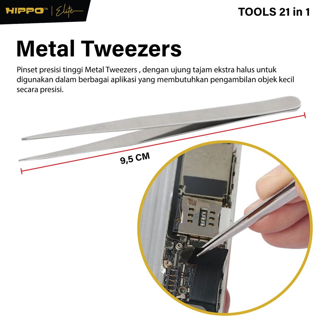 Hippo Repair Tools Obeng Set 21 in 1 (Universal) - Gambar 4