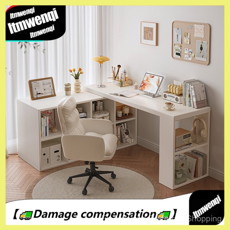 Corner Desk Bedroom Girls Computer Desk Solid Wood L-shaped Desk ...