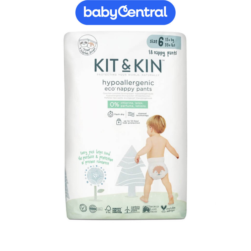 Kit & Kin Eco Nappy Pants Size 6 (15 kg+) - 18pcs | Shopee Singapore