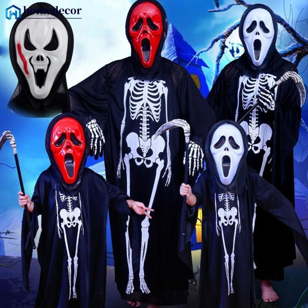 HOMEDECOR Halloween Scary Mask Scream Ghost Face Plastic Witches Mask ...