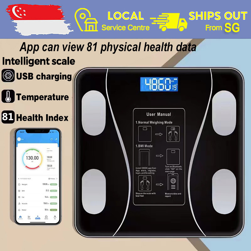 [SG Ready Stock] Digital Weighing Scale Body Fat Weight Scale Household ...