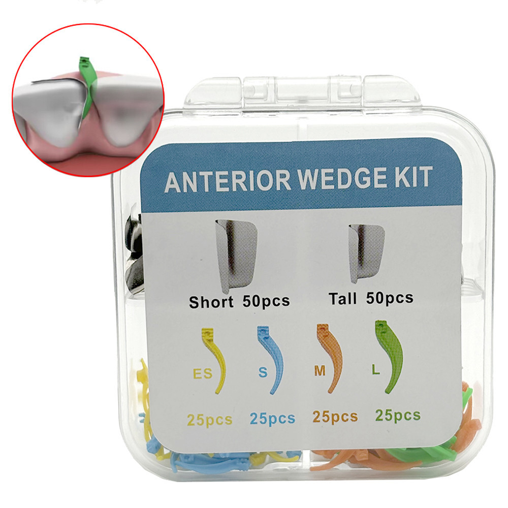 200Pcs/set Dental Anterior Matrix System Wedge Matrix Bands Interdental ...