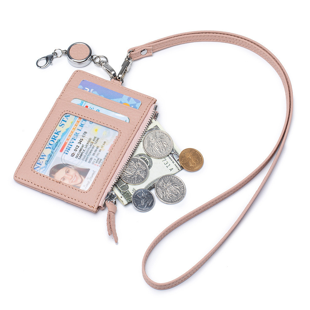 Leather Japanese Card Holders Ultra Thin Multifunctional Hanging Neck ...