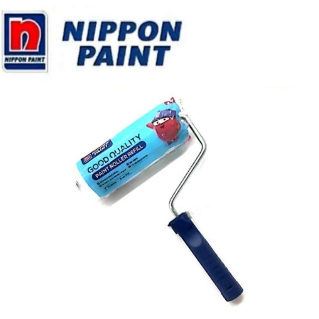7" NIPPON PAINT Polyester Roller Handle End Cap Good Quality Refill Set ...