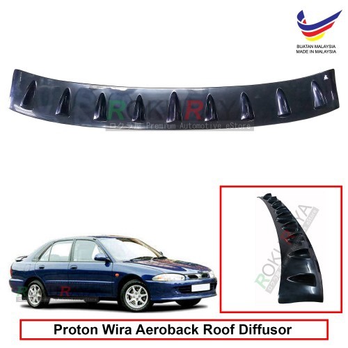 Proton Wira Aeroback Vortex Generator Shark Fin Aerodynamic Rear Roof ...