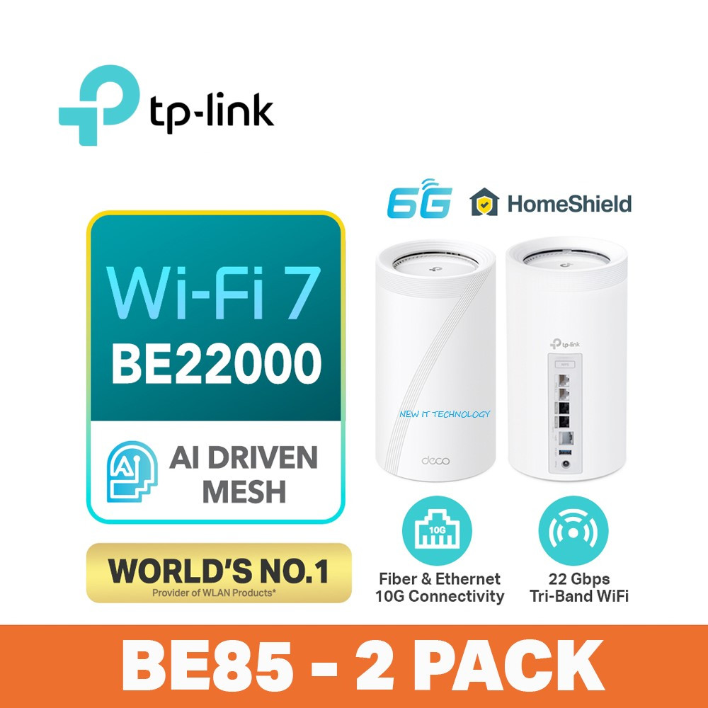 TP-Link BE22000 WiFi 7 Tri-Band Whole Home AI-Driven Mesh Wifi