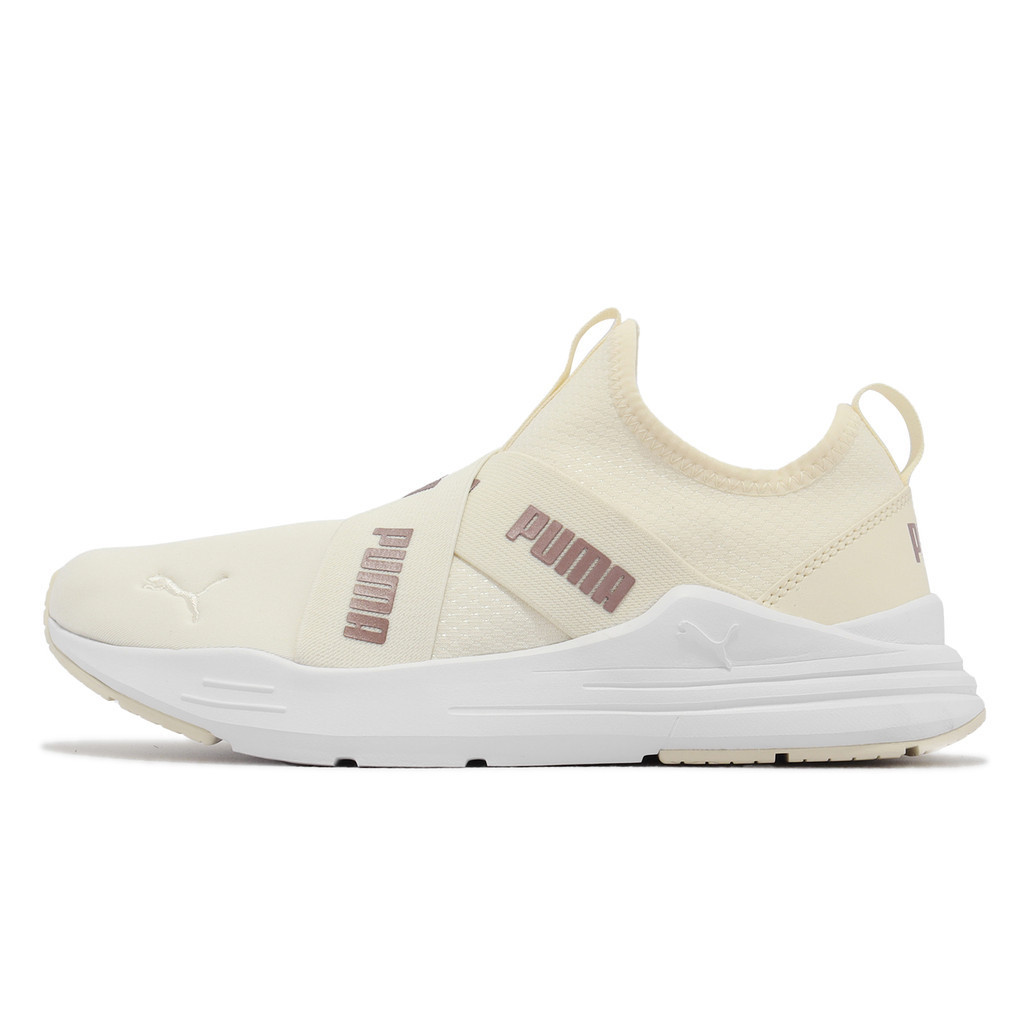 Puma Jogging Shoes Wired Run Slipon Metallic Cream Yellow Rose Gold Women s Road Running 38928103 Shopee Singapore