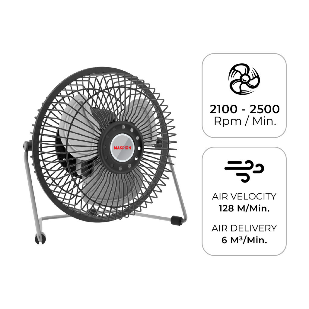 Maspion Power Desk Fan Kipas Angin Meja 5 Inch PW-608 D - Gambar 3