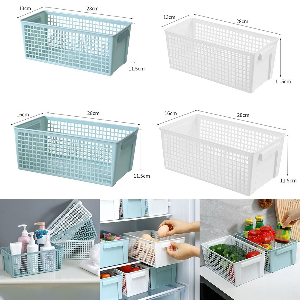 ⭐QUMM⭐ Desktop Storage Basket Snack Storage Hollow Rectangular Storage ...