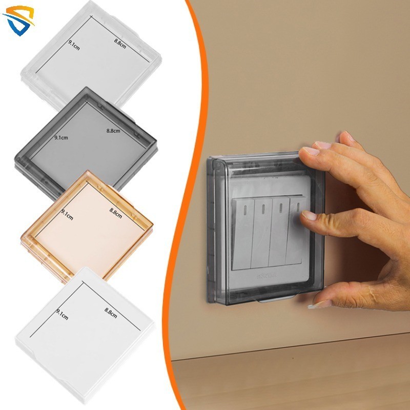 Waterproof ABS Universal Switch Socket Protective Cover Self-adhesive ...