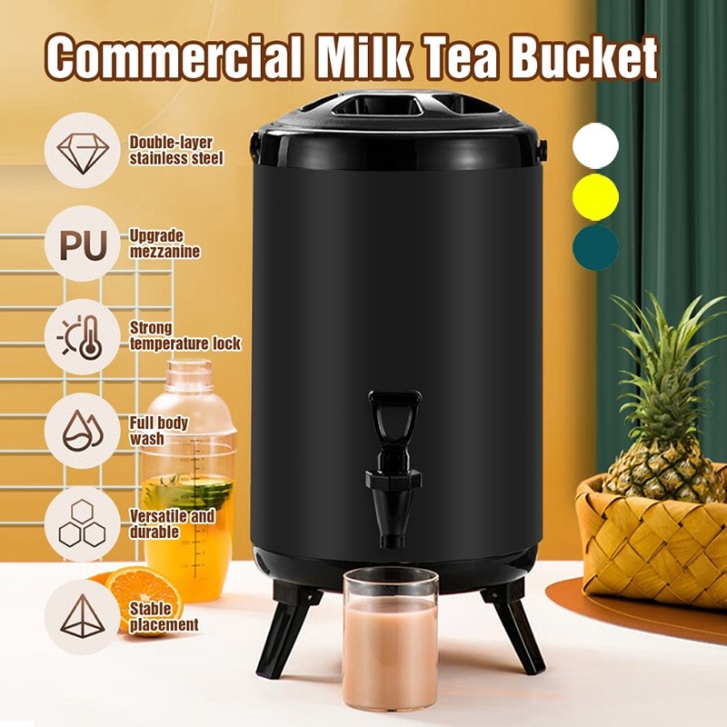 【Ready Stock】Milk Tea Bucket Milk Tea Barrel Water Jug Stainless ...