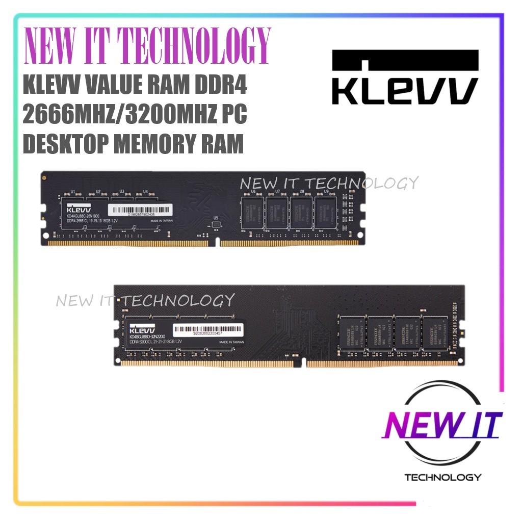 KLEVV DDR4 2666MHz 16GB （8GB×2） KLEVV VALUE RAM 8GB / 16GB / 32GB DDR4 2666MHZ / 3200MHZ PC