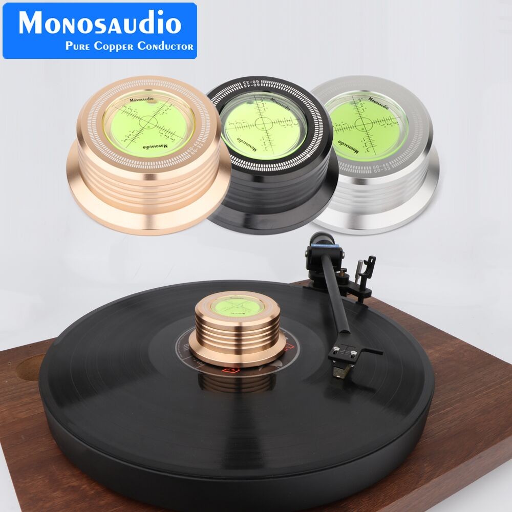 Monosaudio 60Hz 3in1 Record Aluminum Alloy Clamp LP Disc Stabilizer ...