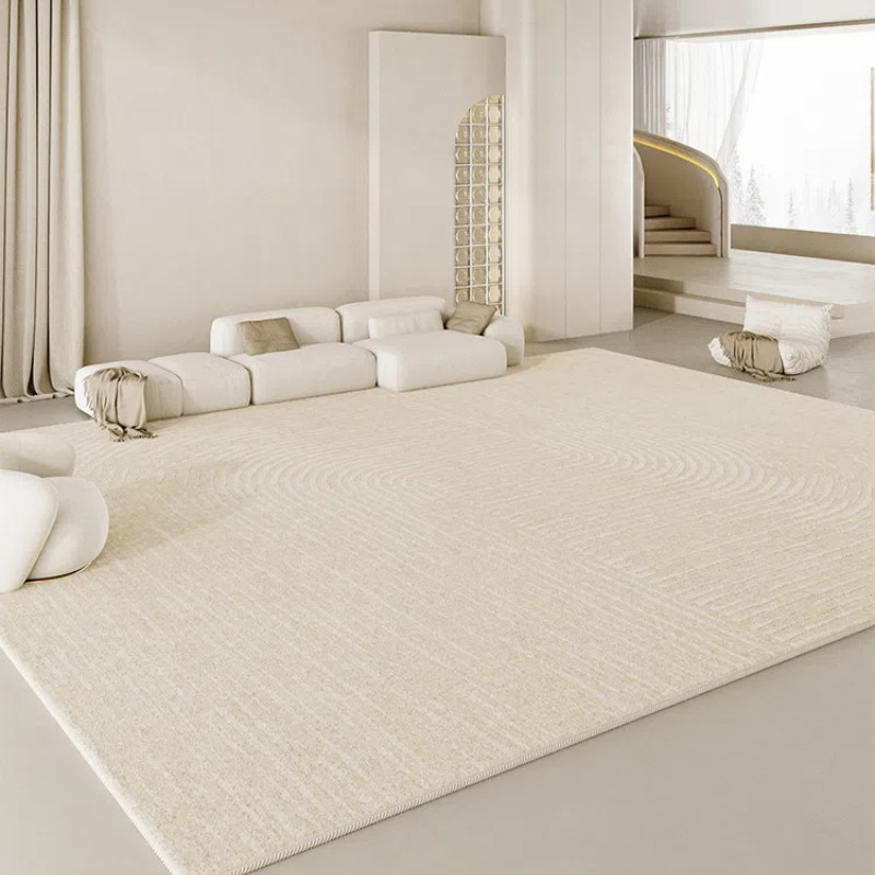 Living Room Rugs Cream Color Indoor Soft Carpet Large Waterproof Carpet ...