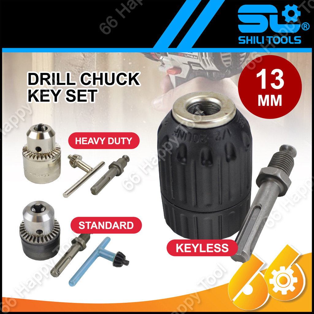 SHILI TOOLS 10mm 13mm Drill Chuck Keyless 1/2