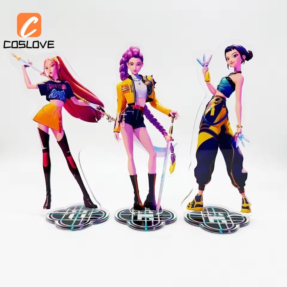 K-POP Demon Hunters Fan Made Standing Plates Big Desk Decoration Props ...