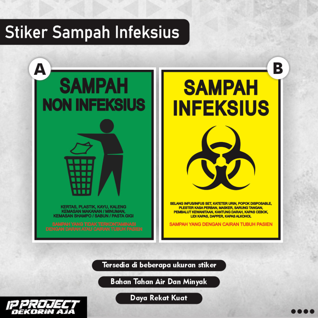 Infectious Waste Limit Sign Sticker non-infection Waste/ Medical ...