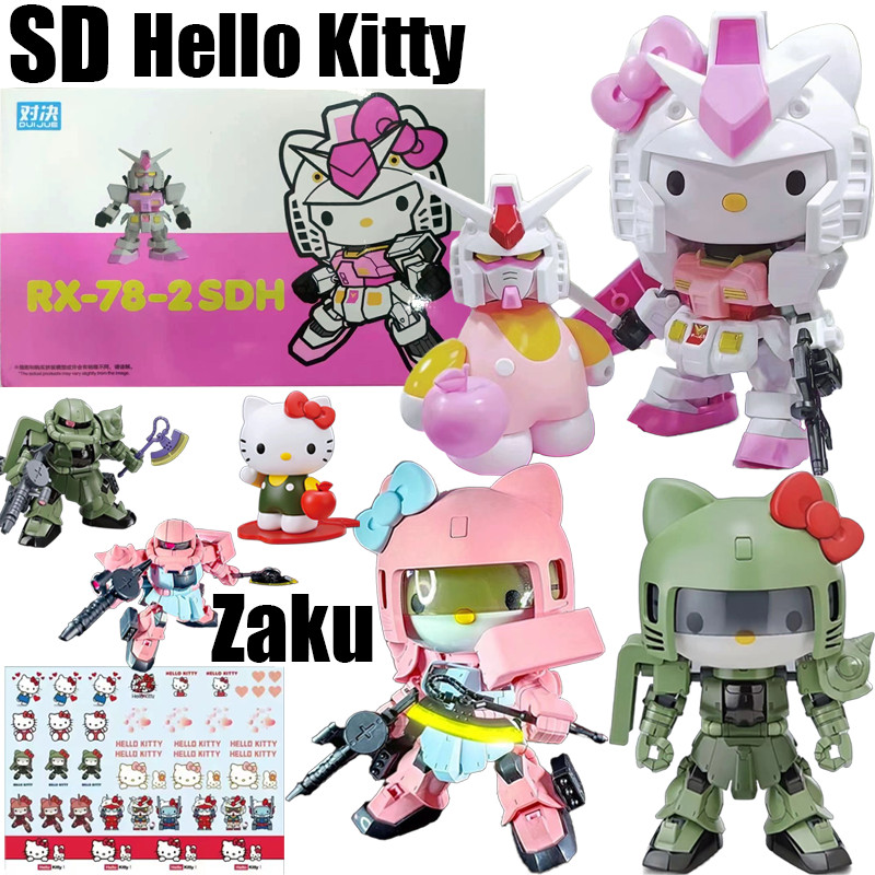 Sd Zaku Hello Kitty Gundam Ms 06s Chars Zaku Ii Rx 78 2 Hello Kitty Sd