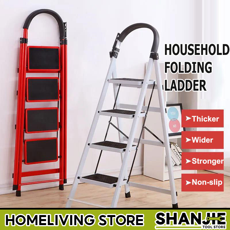 SHANJIE Folding Ladder Multi-functional Thickened Herringbone Pedal ...