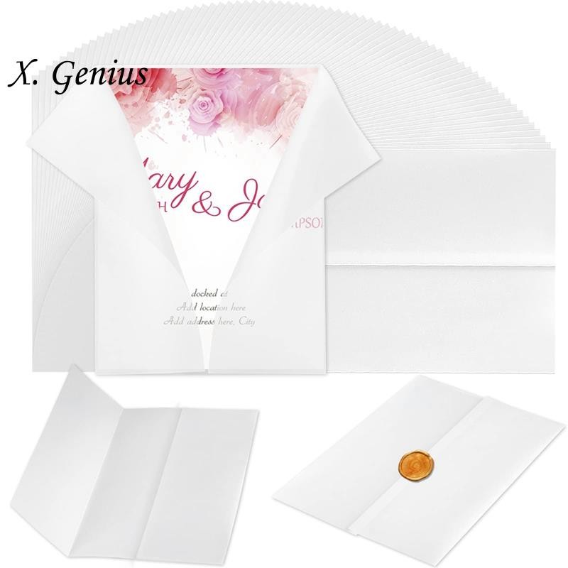 120Pcs PreFolded Vellum Paper Printable Vellum Jackets Translucent