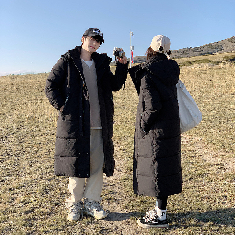 Korean long padded jacket best sale