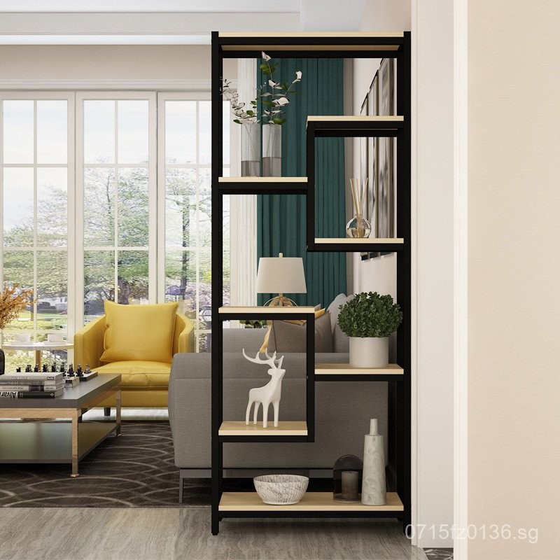 Bookshelf Partition Display Cabinet loft Solid Wood Partition Living ...