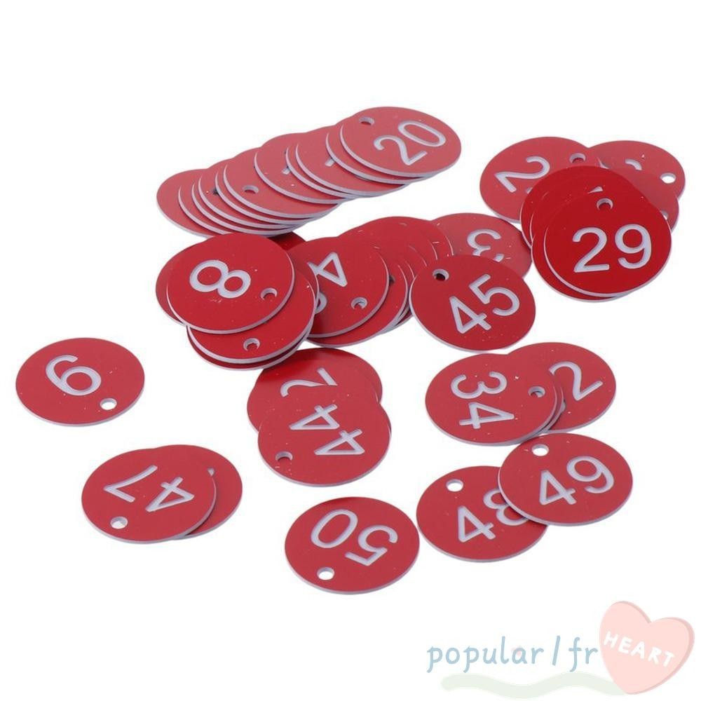 POPULAR1 50PCS Plastic Number Tags, Durable Flimsy Restaurant Queue ...