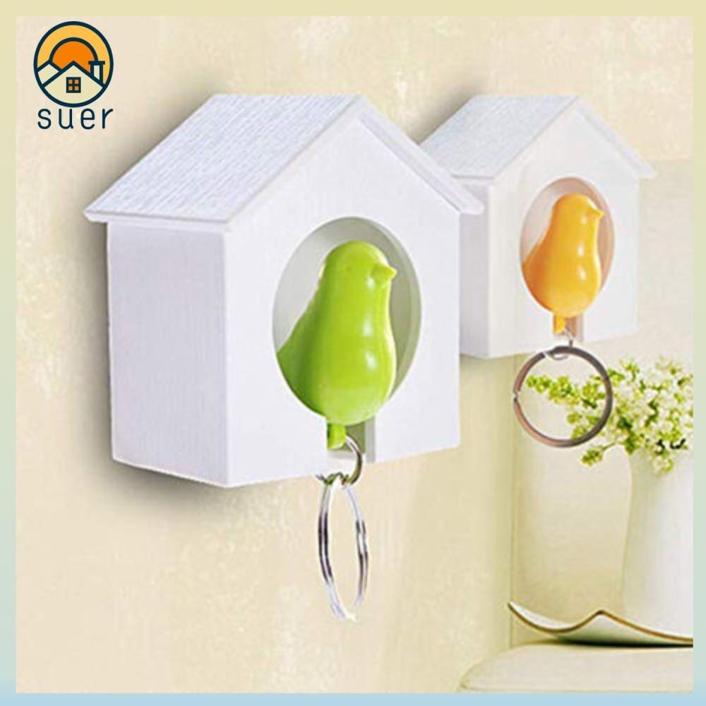 SUERHD Bird Key Holder Wall Mounted Mini Key Chain Creative Bird Nest Bird House Shape Anti lost Key Holder Home Shopee Singapore