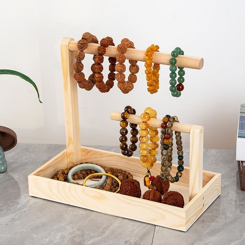 Bracelet Storage Wenwan Display String Rack Solid Wood Bracelet Key ...