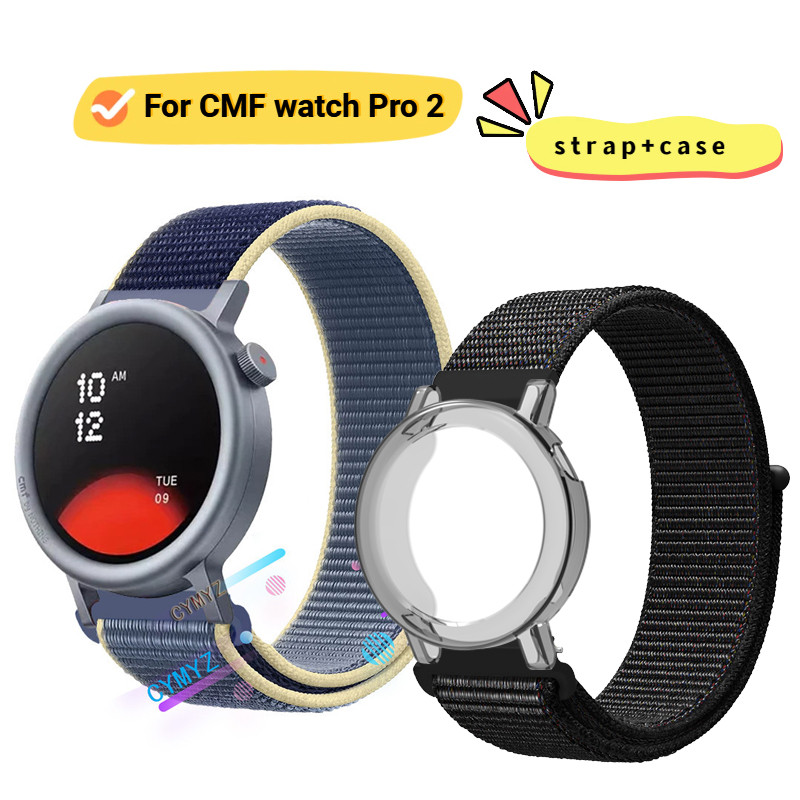 CMF watch pro 2 case Screen protector CMF watch pro 2 strap Nylon strap for CMF watch pro 2 Smart Watch strap Sports wristband