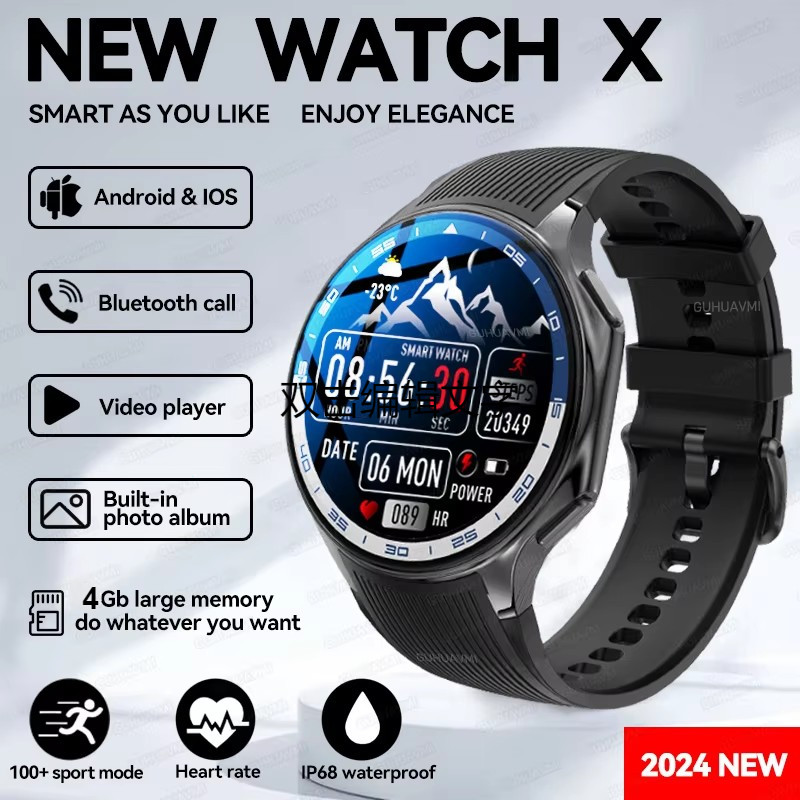 New for OPPO IOS Watch X Smart Watch 4G Memory Music Video Bluetooth Call Waterproof AMOLED Smartwatch for TWS Earphones Shopee Singapore