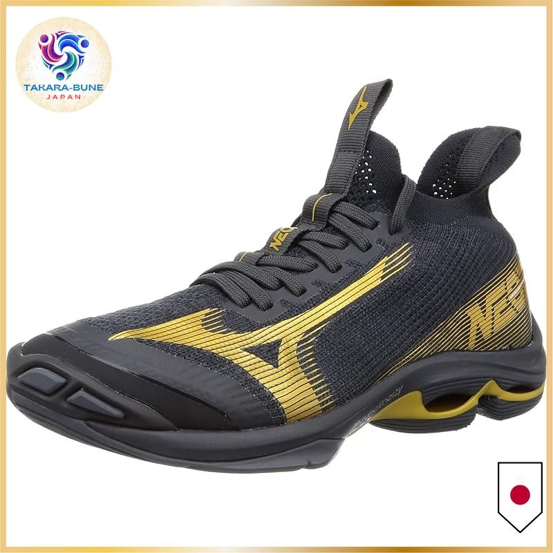 Mizuno black and gold volleyball shoes hotsell