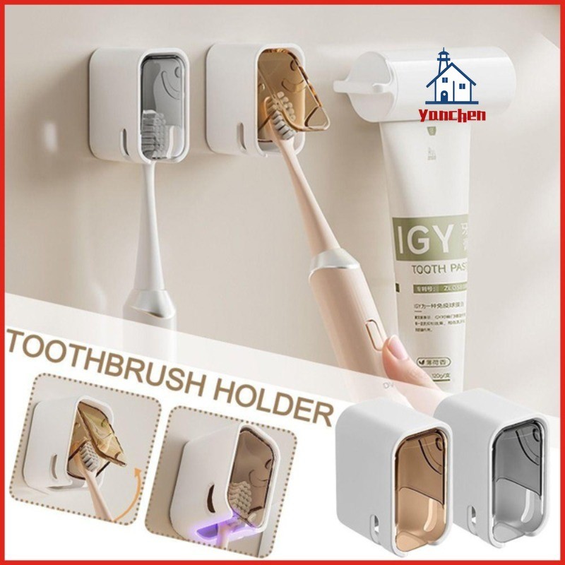 Minimalist Japanese Style Toothbrush Rack Wall Mounted Dustproof ...