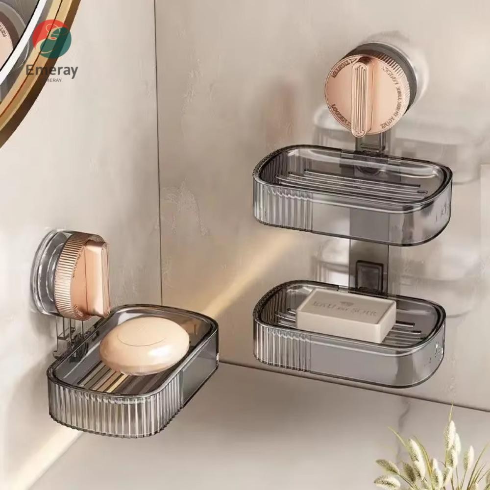 EMERAY Soap Box, Suction Cup NO-Drilling Soap Dish Holder, Portable ...
