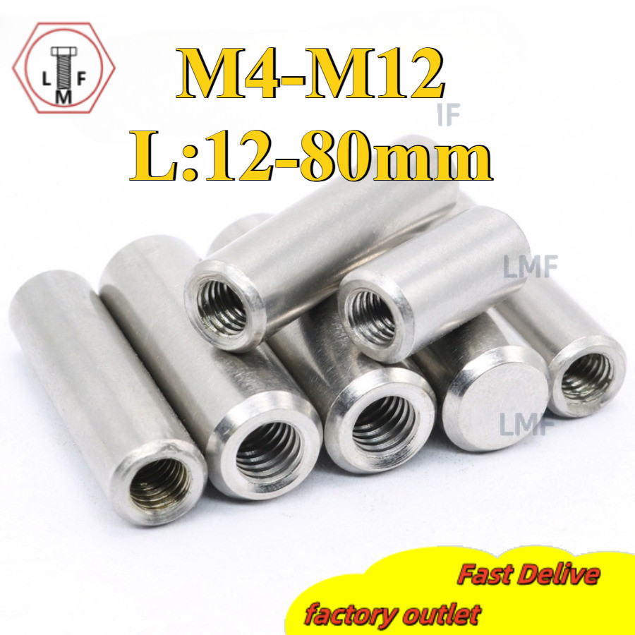 304 Stainless Steel Internal Threaded Cylindrical Pin Positioning Pin ...