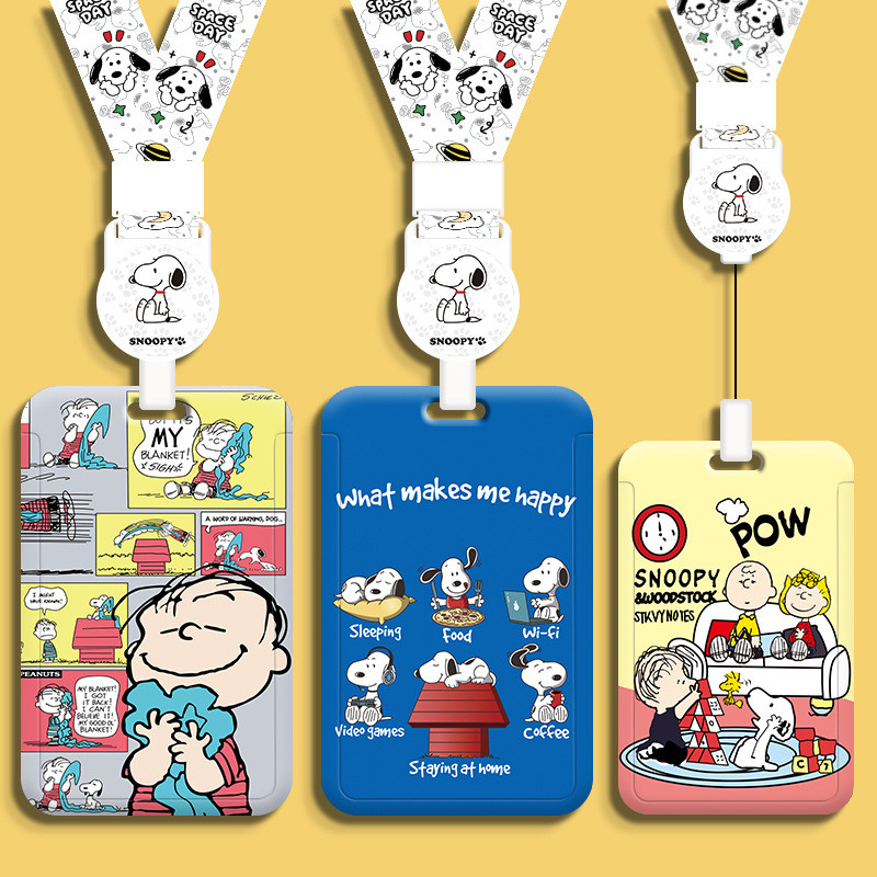 Cute Student Card Holder Campus Card Work ID Holder Retractable Cartoon ...