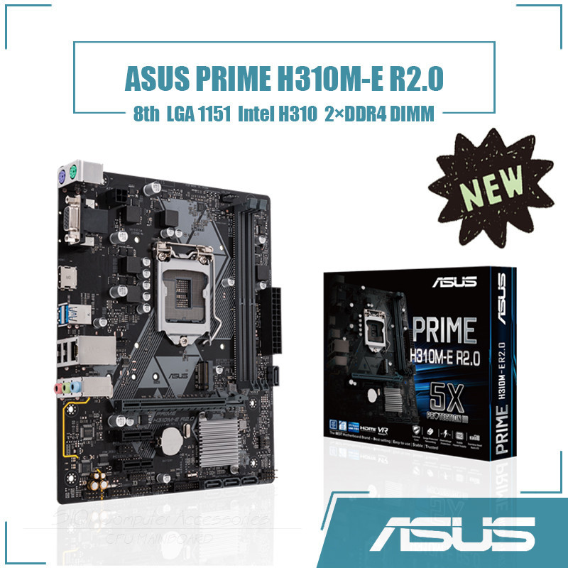 NEW] ASUS PRIME H310M-E R2.0 Motherboard LGA 1151 2xDDR4 DIMM Intel H310  chipset Micro ATX | Shopee Singapore