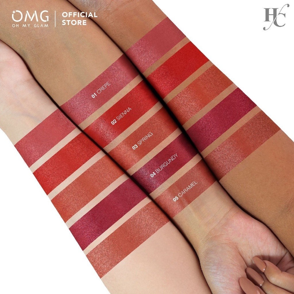 OMG OH MY GLAM Glassy Lip Tint 2g - Lip Tint / Merah Jingga Official - Gambar 4