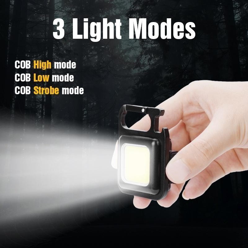 Mini LED Flashlight Multifunctional USB Rechargeable Keychain LED Light ...