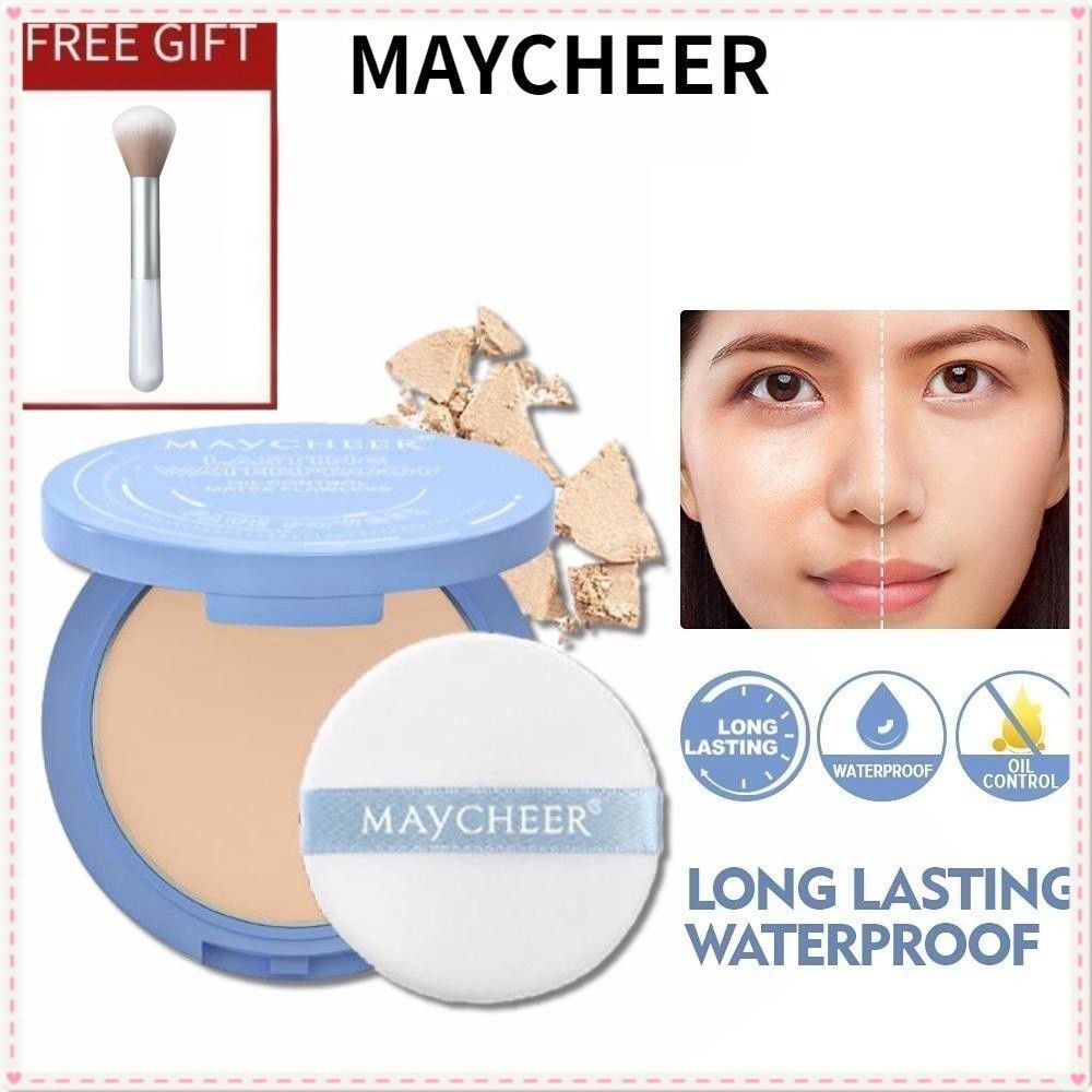 Buy 1 Get 2 MAYCHEER Pressed Powder Full Coverage Natural Moisturizing