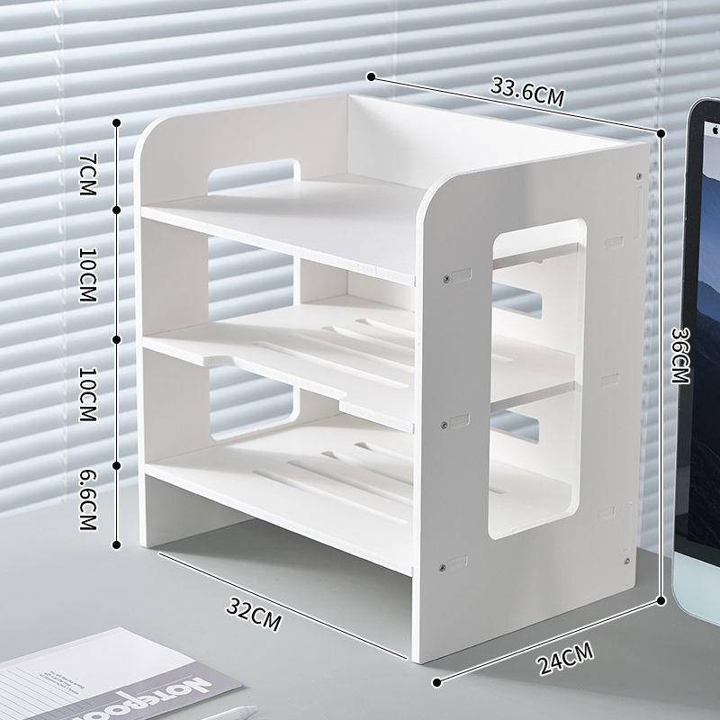 Desk file rack Desk desktop shelf Bookshelf Multi-layer file frame clip ...