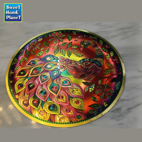 3D Rangoli Sticker Kolam Sticker Gold Foil Sticker Kolam 25cm x 25cm ...