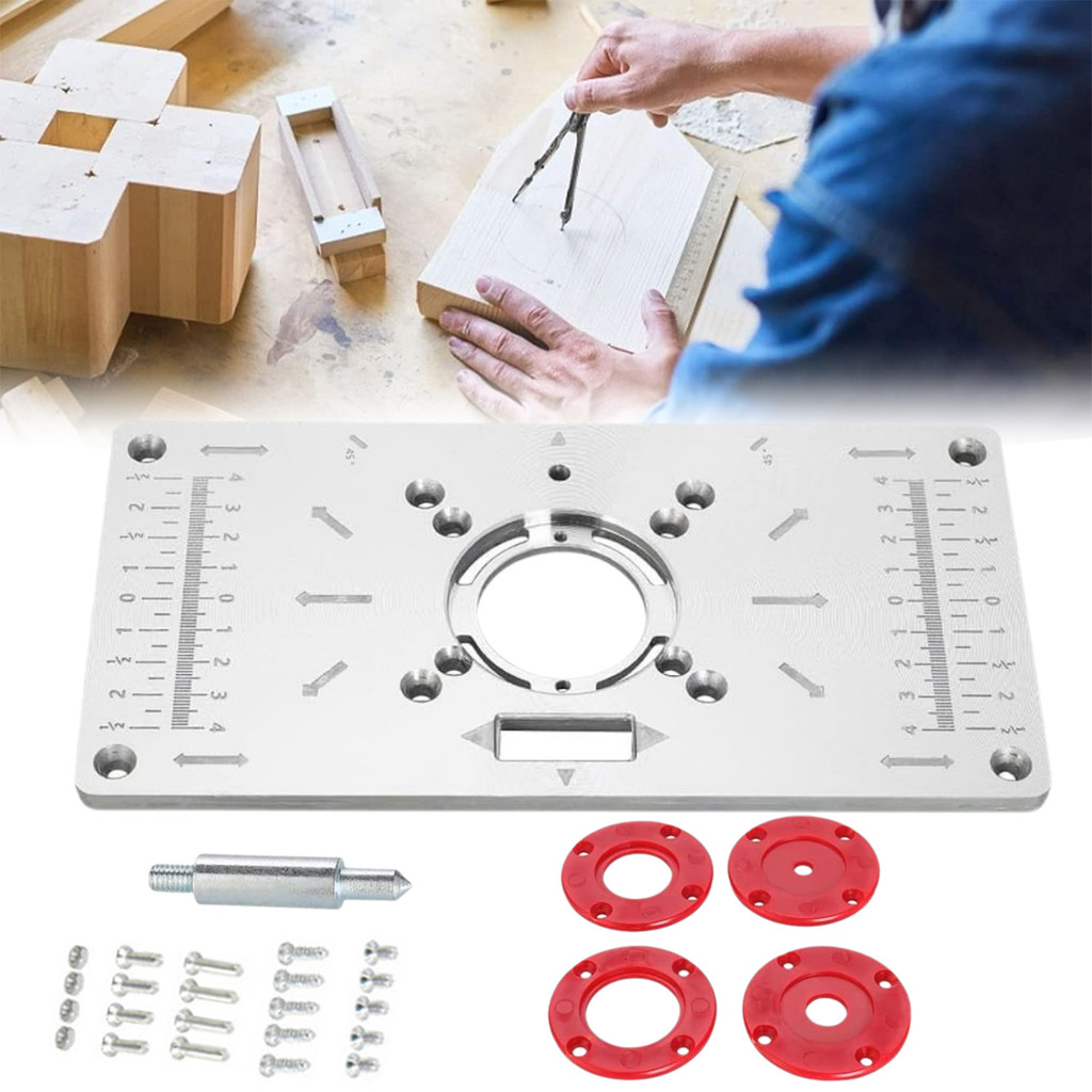 1Set Aluminium Router Table Insert Plate Table For Woodworking Benches ...