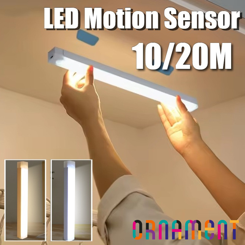 Motion Sensor LED Cabinet Light, USB-C Rechargeable LED Strip, Dual ...