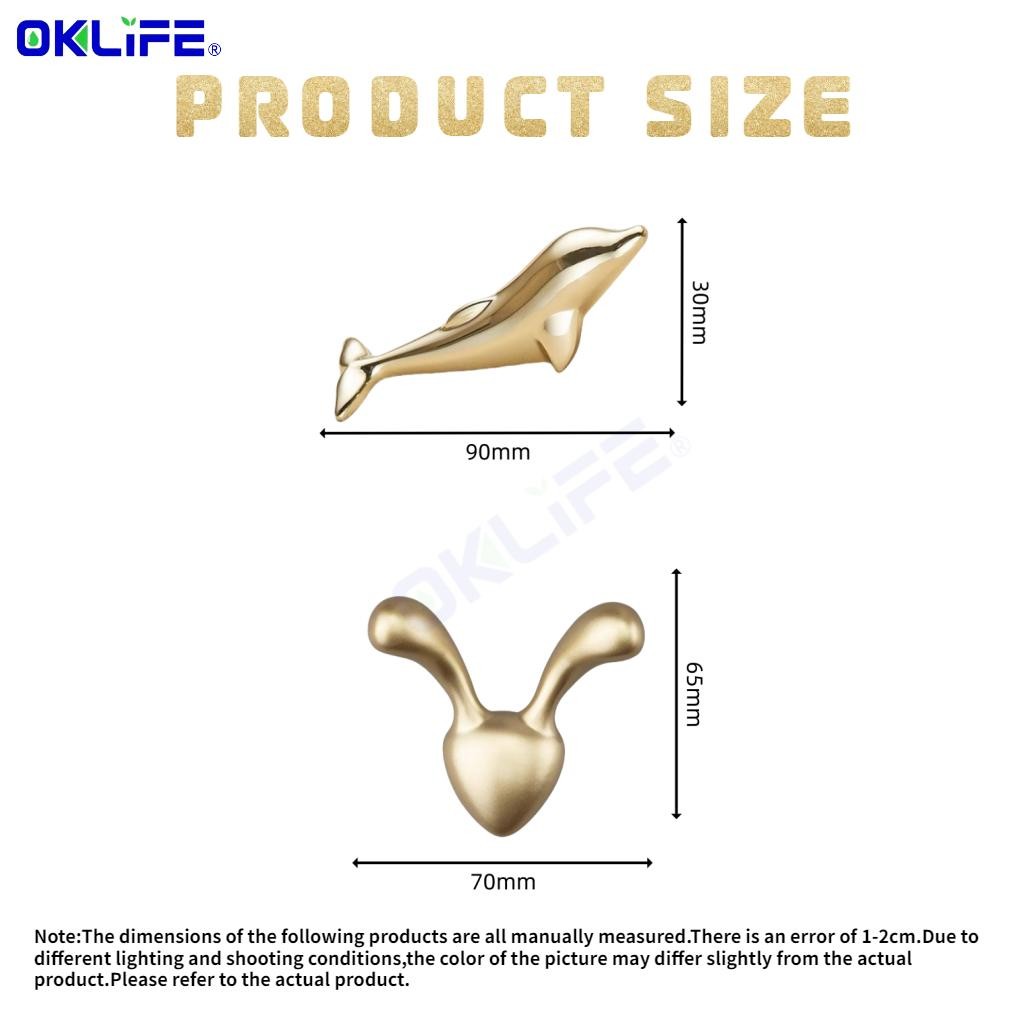 Creative hook Little Dolphin aluminum alloy adhesive hook wall bathroom door punching-free hanging hook view 7