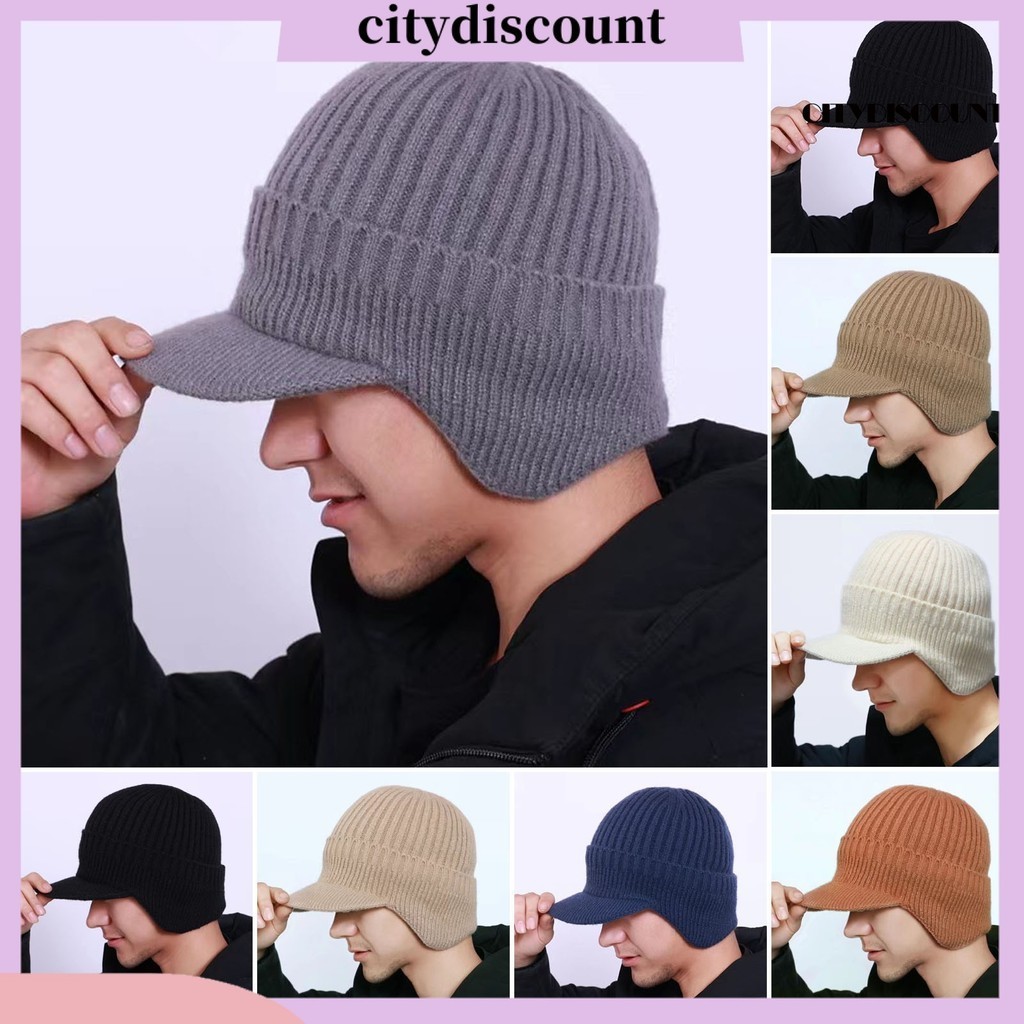Knitted peak cap online