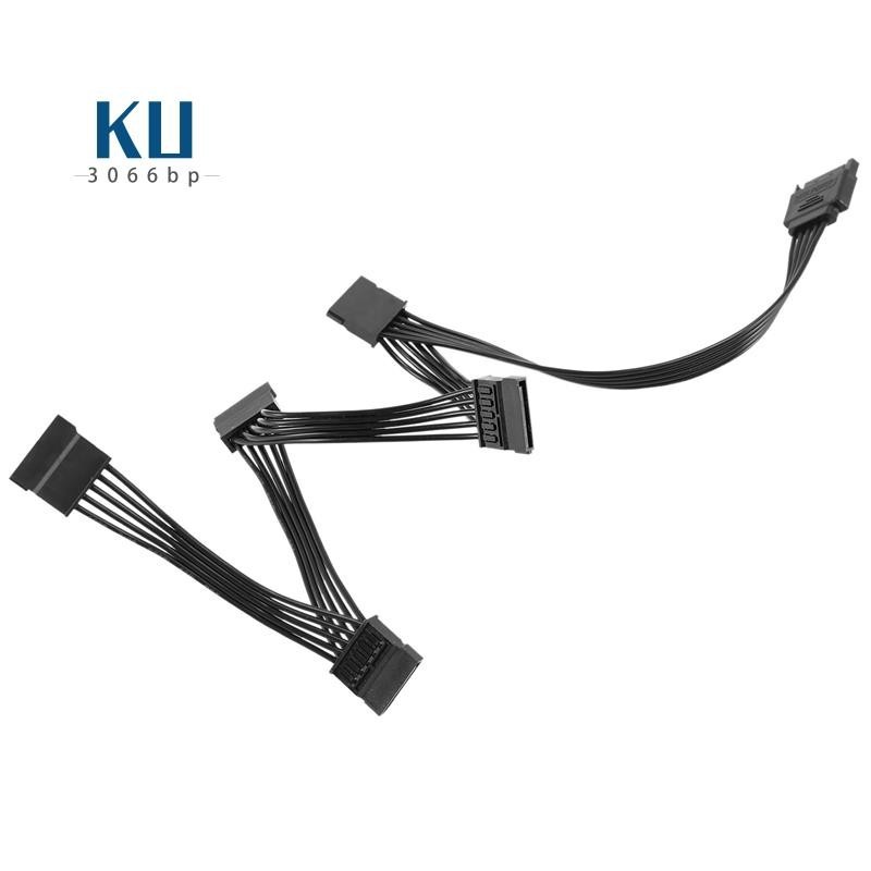 15 Pin SATA Power Extension Hard Drive Cable 1 Male to 5 Female Power ...