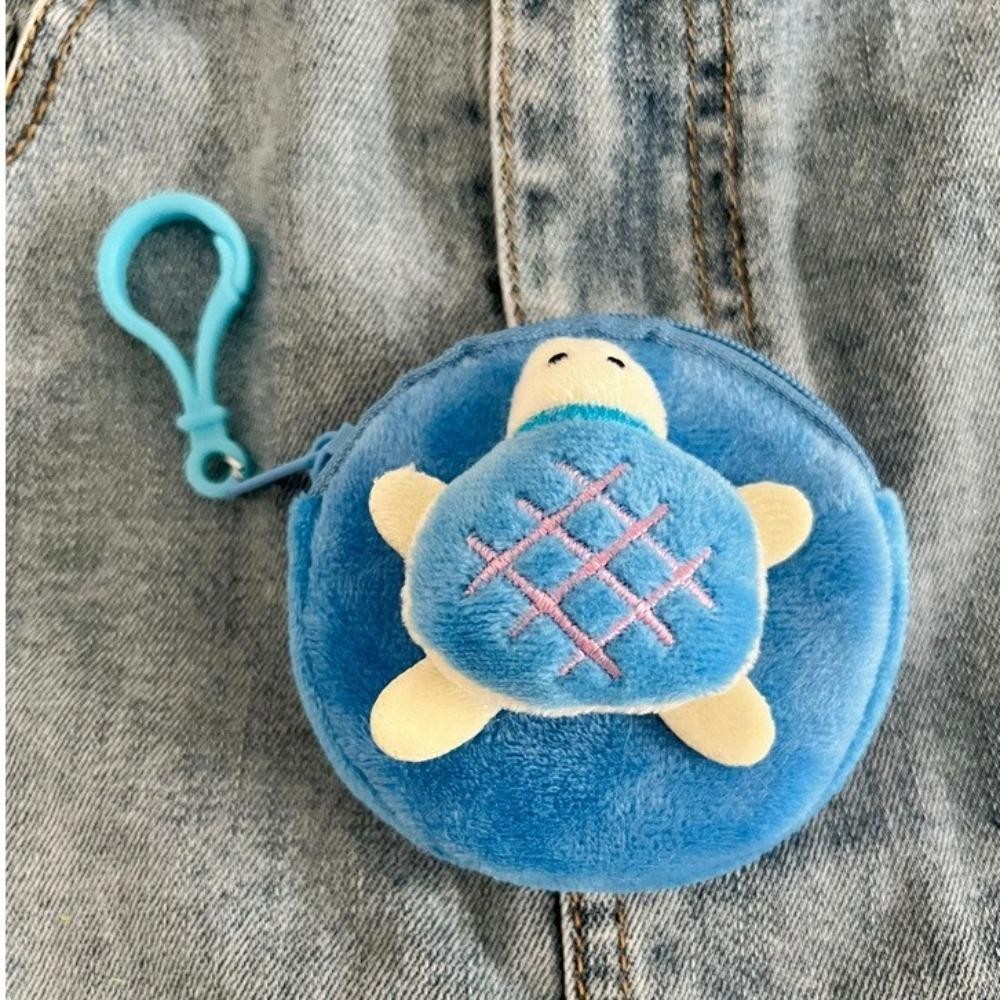 BANANA1 Storage Bag, Funny Green Turtle Coin Purse, Cute Plush Circle Color  Chain Earphone Bag Gift | Shopee Singapore